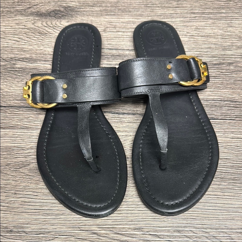 Tory Burch black thong sandal